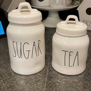 Sugar and Tea Cannisters Rae Dunn